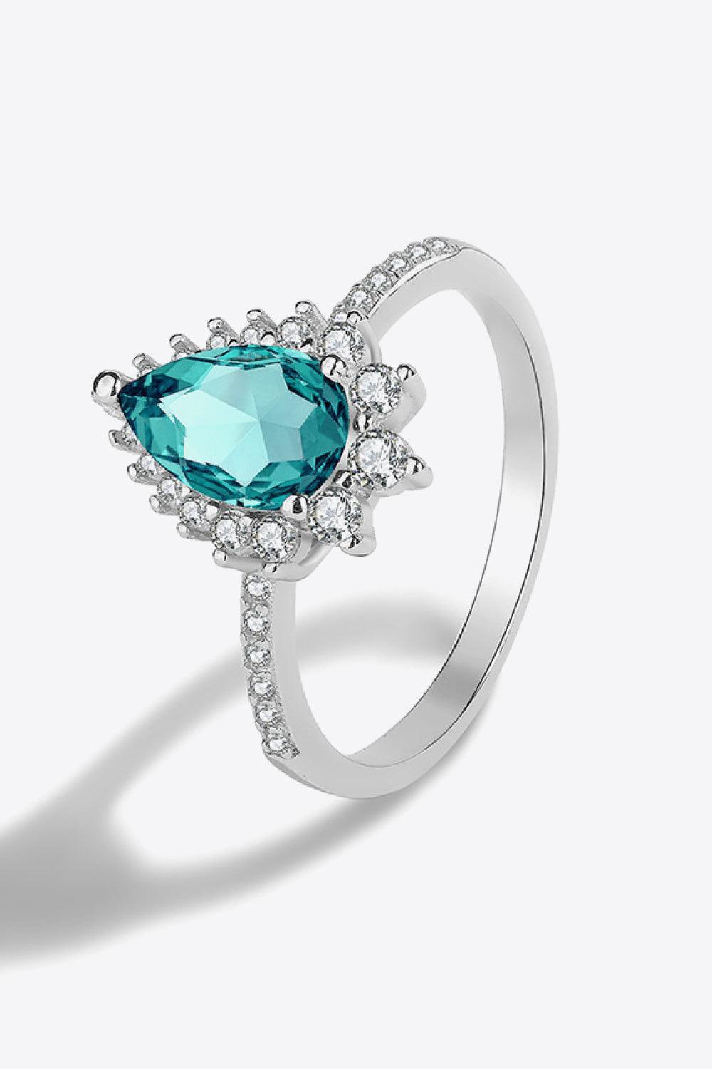 Get Astonish Pear Shape Paraiba Tourmaline Ring - MXSTUDIO.COM