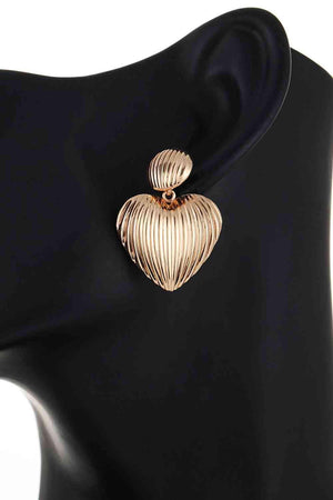 Get Enchant Zinc Alloy Ribbed Gold Fashion Earrings-MXSTUDIO.COM