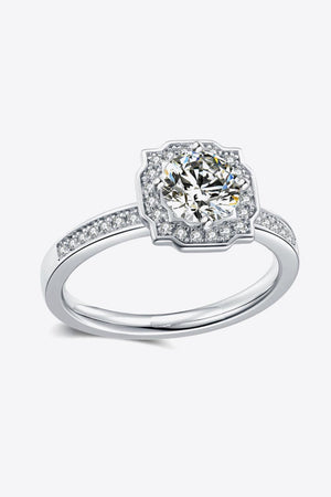 Get Mesmerized Platinum-Plated 1 Carat Moissanite Ring - MXSTUDIO.COM