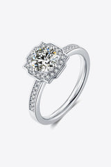 Get Mesmerized Platinum-Plated 1 Carat Moissanite Ring - MXSTUDIO.COM