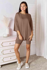 Get Refresh Plus Size Top And Shorts 2 Piece Loungewear Set - MXSTUDIO.COM