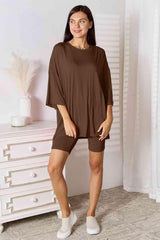 Get Refresh Plus Size Top And Shorts 2 Piece Loungewear Set - MXSTUDIO.COM
