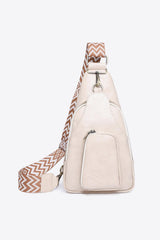 Getaway Ready Printed Strap PU Leather Sling Bag - MXSTUDIO.COM