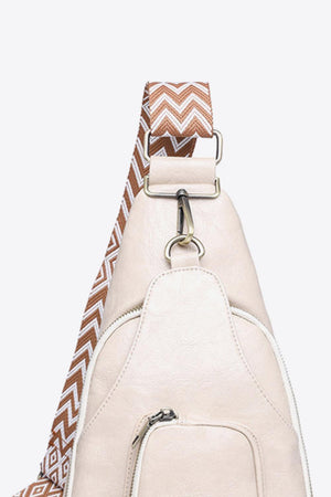 Getaway Ready Printed Strap PU Leather Sling Bag - MXSTUDIO.COM