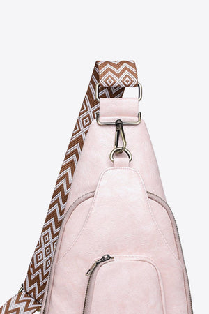 Getaway Ready Printed Strap PU Leather Sling Bag - MXSTUDIO.COM