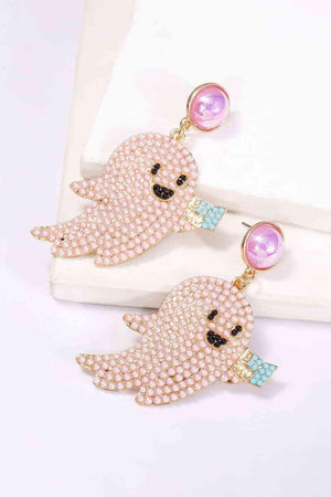 Ghost Shape Synthetic Dangling Pearl Earrings-MXSTUDIO.COM