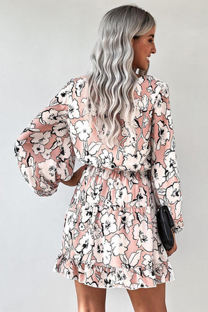 Girl Next Door Floral Balloon Sleeve Dress - MXSTUDIO.COM