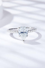 Gladden 1.8 Carat Teardrop Moissanite Ring - MXSTUDIO.COM