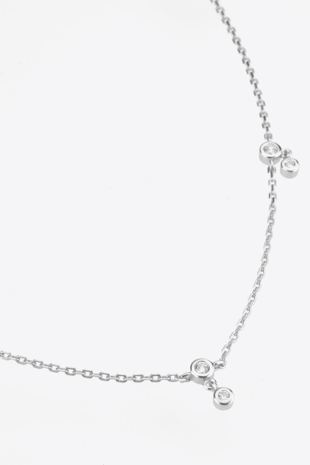 Glamorized Zircon 925 Sterling Silver Necklace - MXSTUDIO.COM