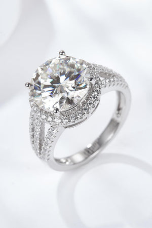 Glamorous 5 Carat Moissanite Ring Platinum-Plated - MXSTUDIO.COM