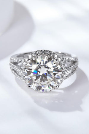 Glamorous 5 Carat Moissanite Ring Platinum-Plated - MXSTUDIO.COM