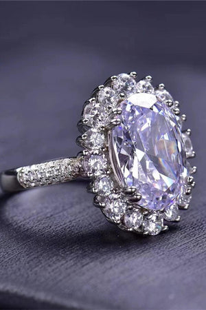 Glamorous Oval Cut 8 Carat Moissanite Ring - MXSTUDIO.COM