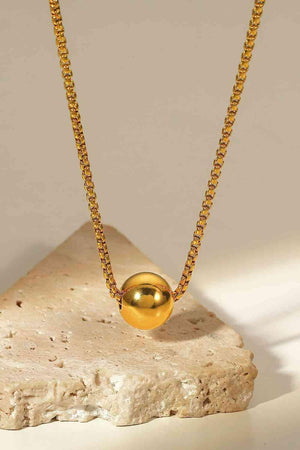 Glamorous Round Shape Pendant 18K Gold Plated Necklace-MXSTUDIO.COM