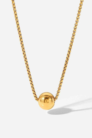 Glamorous Round Shape Pendant 18K Gold Plated Necklace-MXSTUDIO.COM