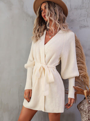 Glamorous Wrap Sweater Dress - MXSTUDIO.COM