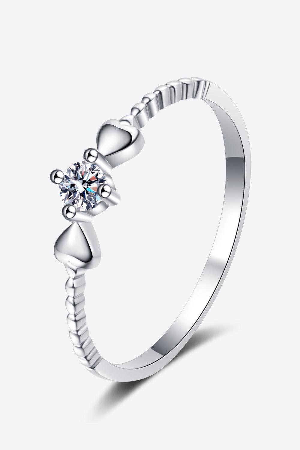 Gleaming Brightly Sterling Silver Moissanite Ring - MXSTUDIO.COM