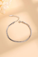 Glinting Dazzle Double-Layered 925 Sterling Silver Bracelet-MXSTUDIO.COM