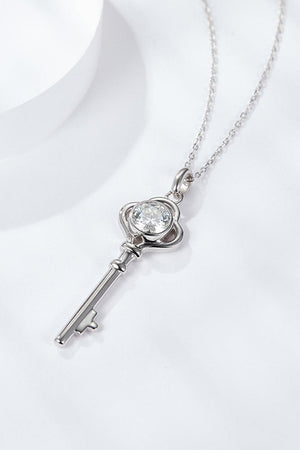 Glister Key Pendant 1 Carat Moissanite Necklace - MXSTUDIO.COM