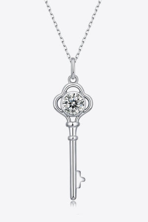 Glister Key Pendant 1 Carat Moissanite Necklace - MXSTUDIO.COM