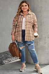 Glorious Life Button-Up Plaid Plus Size Shirt - MXSTUDIO.COM