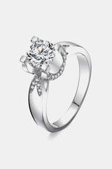 Glory Of Life Platinum Plated 2 Carat Moissanite Ring - MXSTUDIO.COM