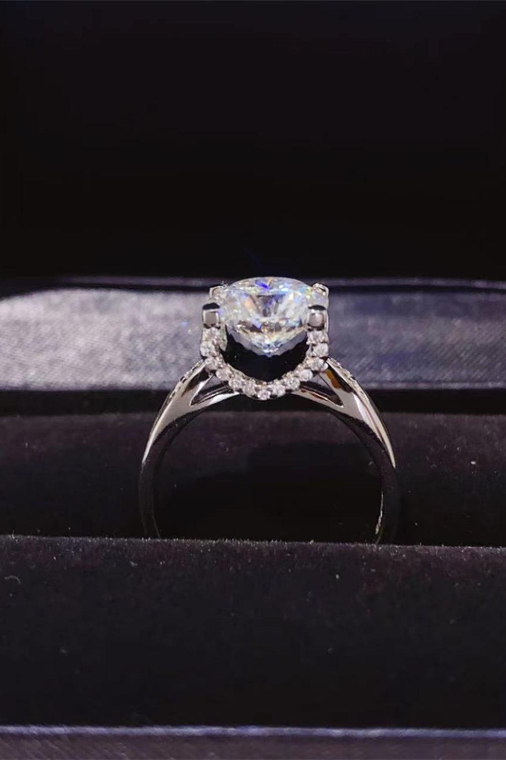 Glory Of Life Platinum Plated 2 Carat Moissanite Ring - MXSTUDIO.COM