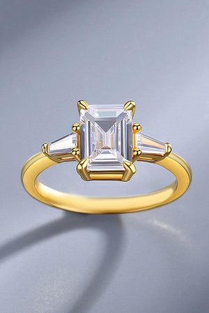 Glowing 18k Gold-Plated 1 Carat Moissanite Ring - MXSTUDIO.COM