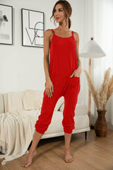 Go Getting Pockets Spaghetti Strap Jumpsuit - MXSTUDIO.COM