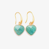 Go-To Fashion Natural Stone Heart Drop Earrings-MXSTUDIO.COM