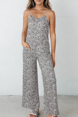 Go-To Piece Spaghetti Strap Wide Leg Jumpsuit - MXSTUDIO.COM