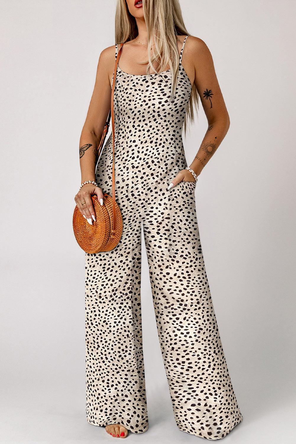 Go-To Piece Spaghetti Strap Wide Leg Jumpsuit - MXSTUDIO.COM