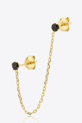 Gold Plated 925 Sterling Silver Double-Piercing Earring - MXSTUDIO.COM