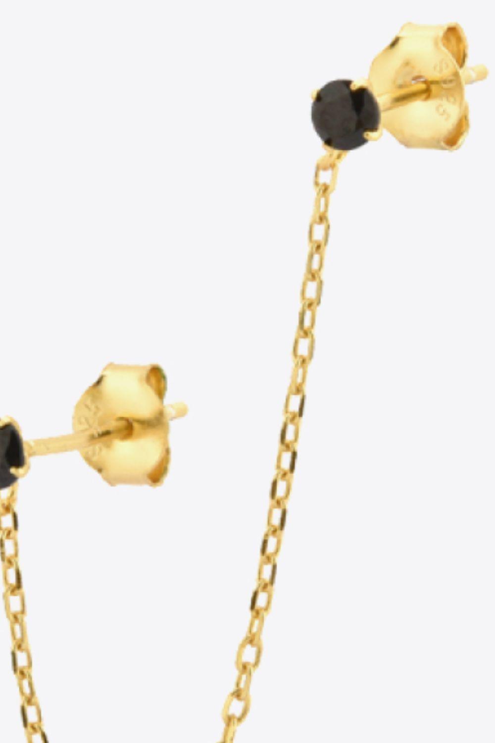 Gold Plated 925 Sterling Silver Double-Piercing Earring - MXSTUDIO.COM