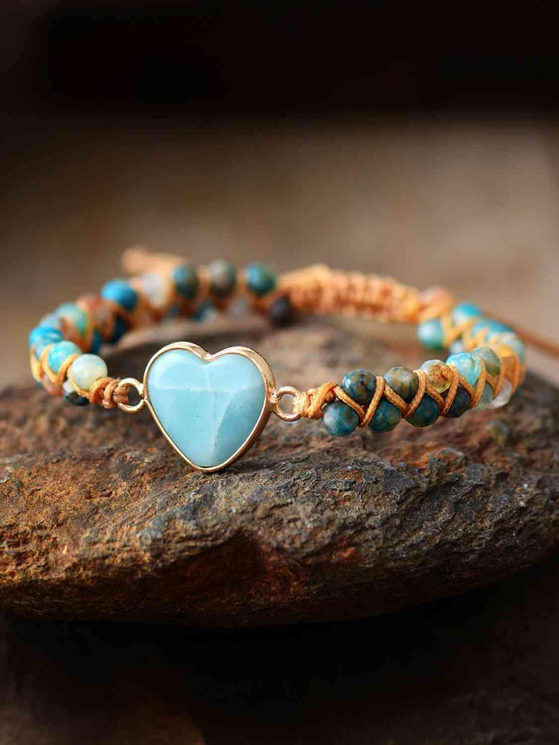 Good-Natured Heart Shape Bead Bracelet-MXSTUDIO.COM