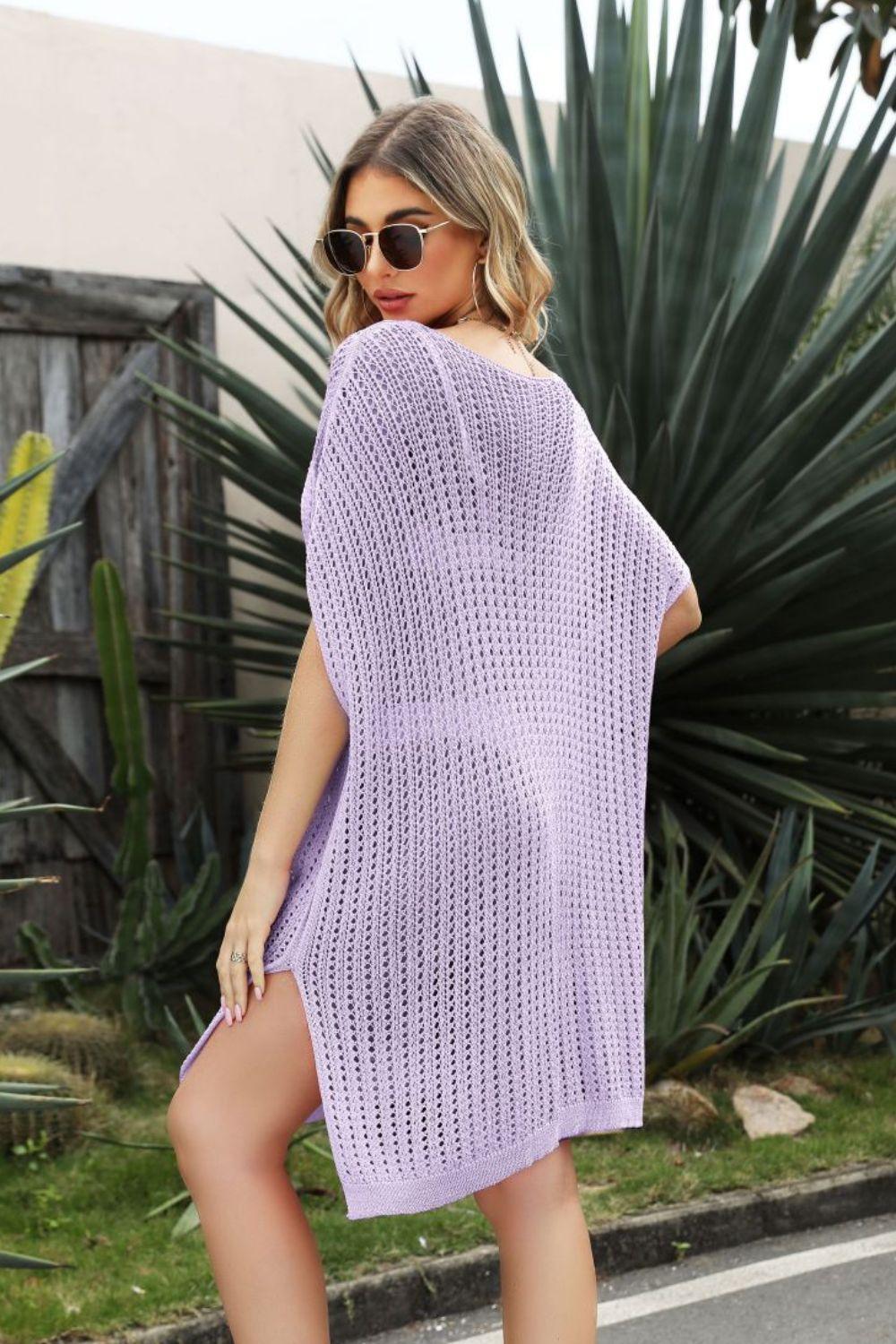 Good Times Openwork Crochet Beach Cover-Up Dress - MXSTUDIO.COM