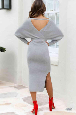 Gorgeous Warmth Long Sleeve Sweater Dress - MXSTUDIO.COM