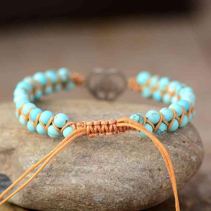 Graceful Smile Turquoise Beaded Bracelet-MXSTUDIO.COM