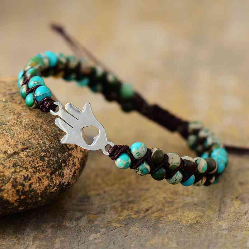 Graceful Smile Turquoise Beaded Bracelet-MXSTUDIO.COM