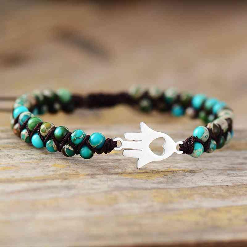 Graceful Smile Turquoise Beaded Bracelet-MXSTUDIO.COM