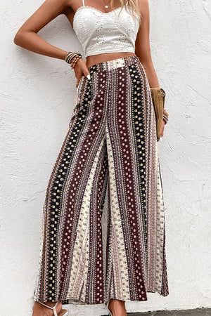 Grand Flare High Waist Floral Palazzo Pants - MXSTUDIO.COM