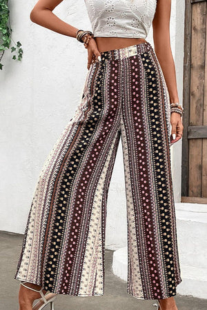 Grand Flare High Waist Floral Palazzo Pants - MXSTUDIO.COM