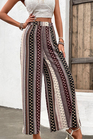 Grand Flare High Waist Floral Palazzo Pants - MXSTUDIO.COM