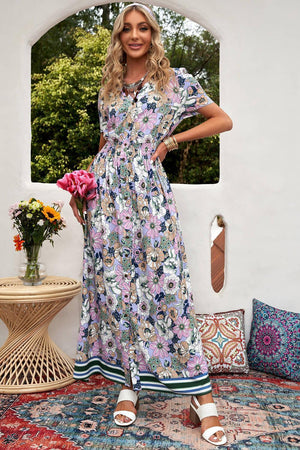 Grand Vacation OOTD Floral Maxi Dress - MXSTUDIO.COM