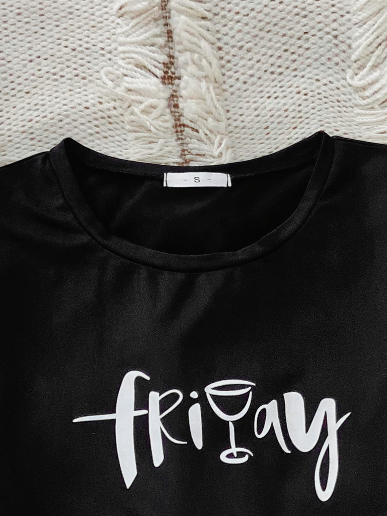 a black shirt with the word friday written on it