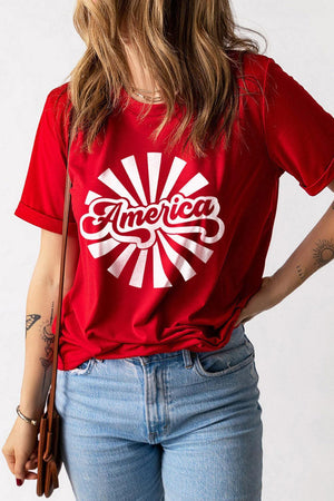 Grateful Red Graphic America Graphic Tee - MXSTUDIO.COM