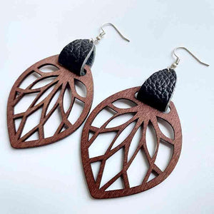 Gratifying Moment Leaf Drop Earrings-MXSTUDIO.COM