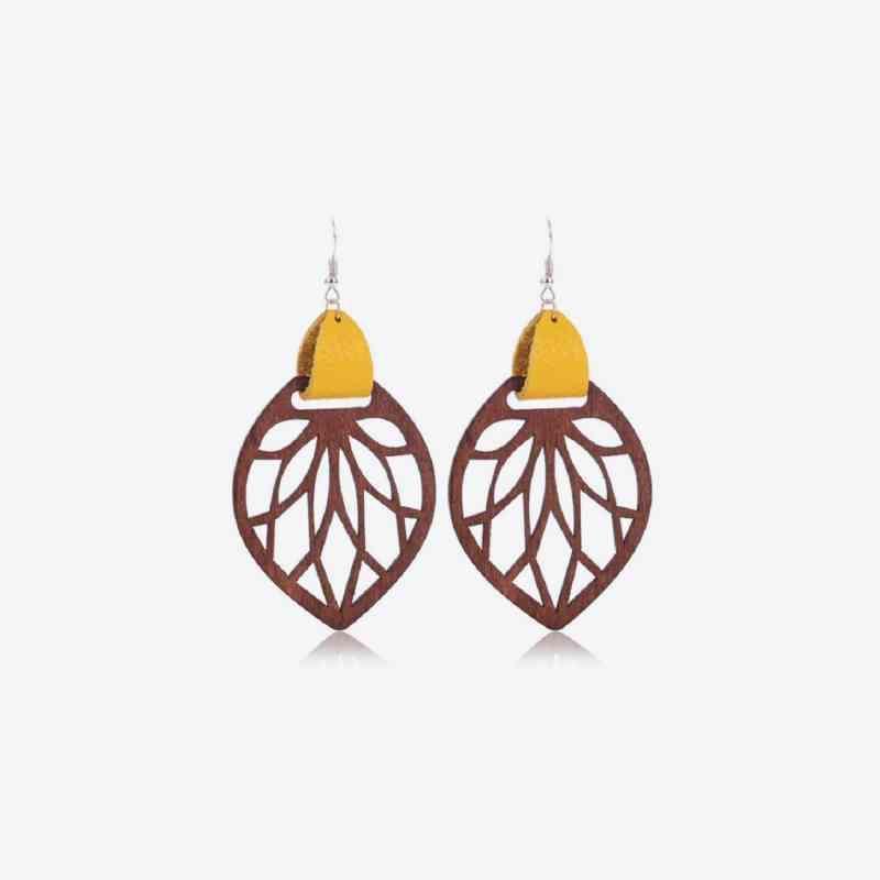 Gratifying Moment Leaf Drop Earrings-MXSTUDIO.COM