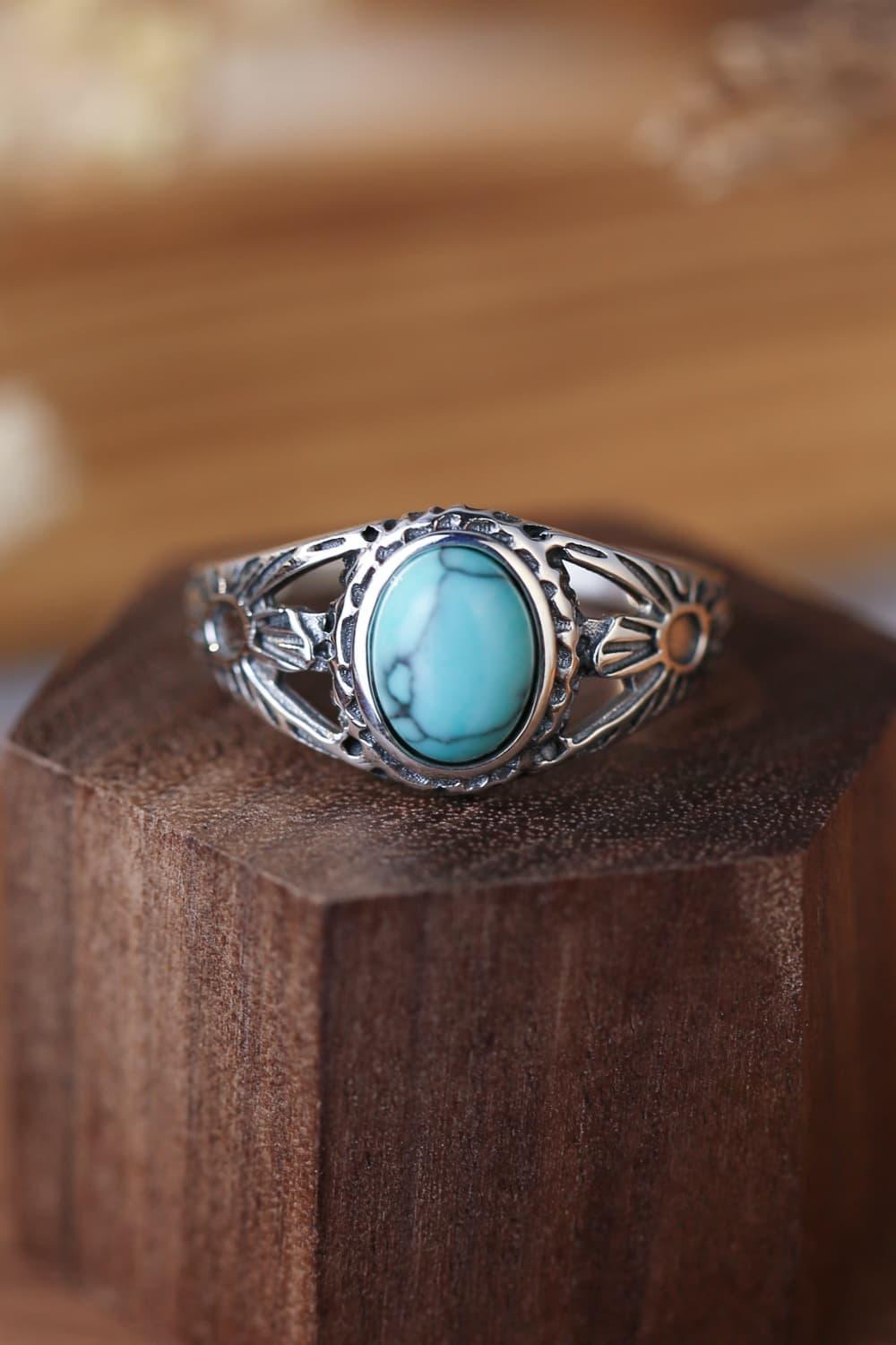 Great Admiration Sterling Silver Turquoise Ring - MXSTUDIO.COM