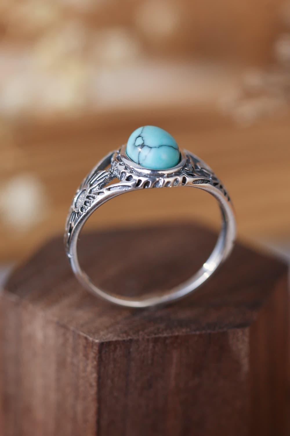 Great Admiration Sterling Silver Turquoise Ring - MXSTUDIO.COM