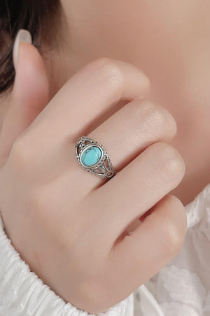 Great Admiration Sterling Silver Turquoise Ring - MXSTUDIO.COM